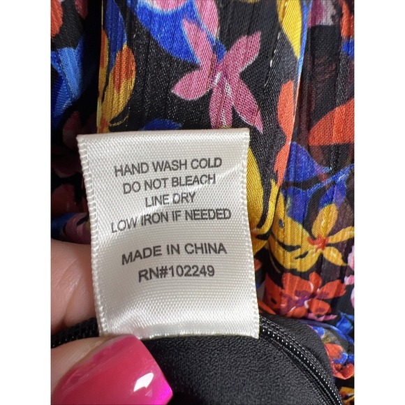 Skies Are Blue Floral Balloon Sleeve Ruffle Top Women's Size Large NWT - Picture 9 of 12